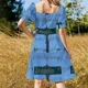 thumbnail image 5 of Vestido de manga corta con estampado de piel de serpiente sintética, traje de verano para mujer, vestidos de mujer, falda de mujer, vestidos para fiesta de boda., 5 of 7
