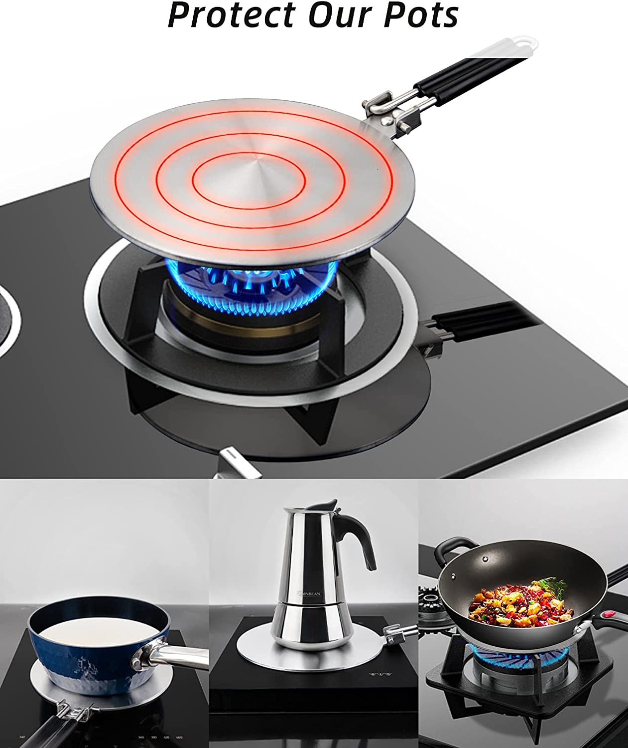 Buy 8inch Heat Diffuser, Stainless Steel Induction Cooker Adapter