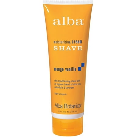 - Alba Botanica Very Emollient Cream Shave, Mango Vanilla 8 oz (Pack of 3)