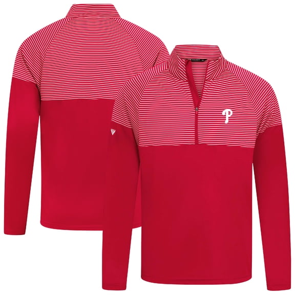 Men's Levelwear Red Philadelphia Phillies Classic Stripes Insignia 2.0 Pullover