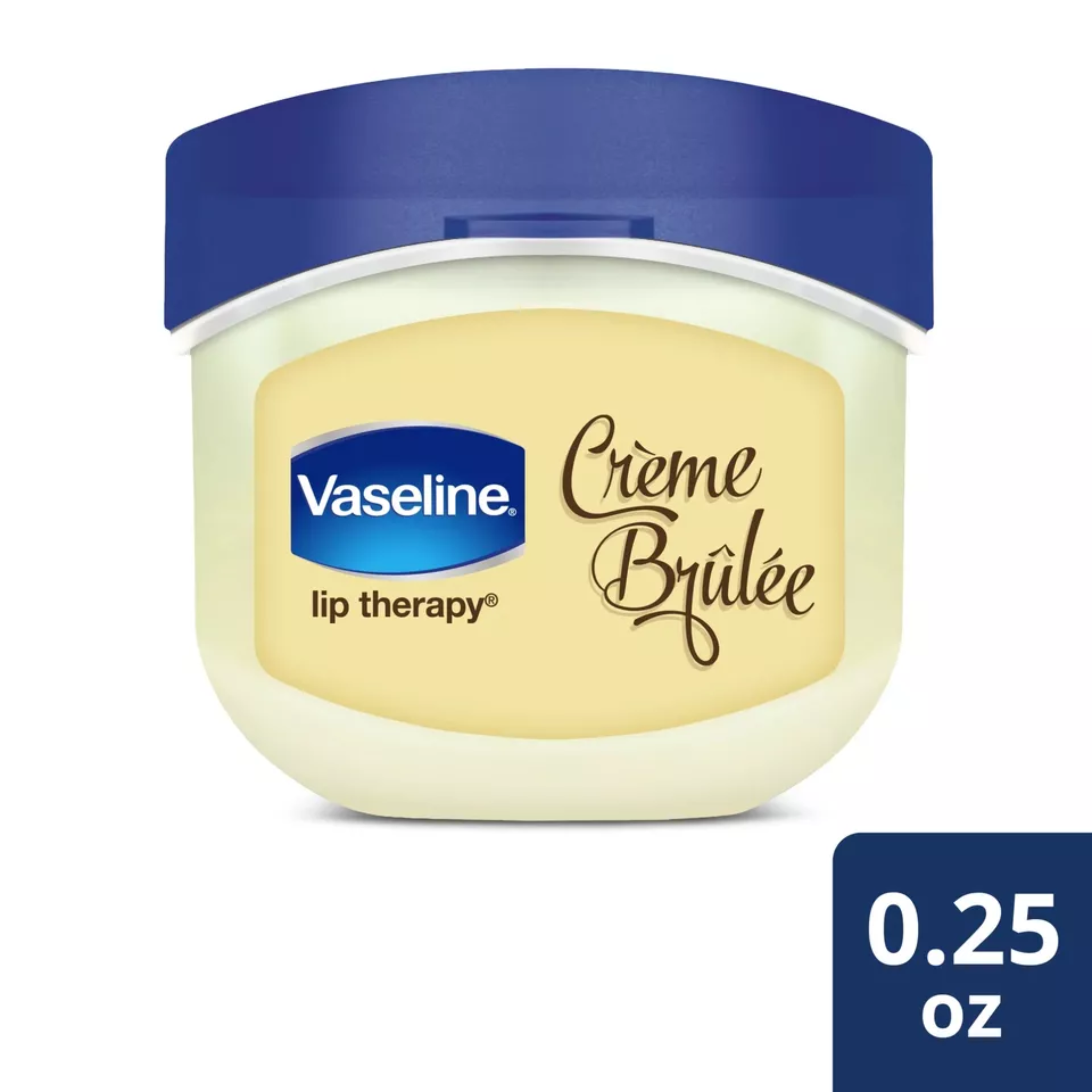 Vaseline Lip Therapy Lip Balm Creme Brulee Effective Healing  For Delicious Kissable Lips On The Go Anywhere 0.25 Oz. Pack Of 8 CASE