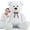 White, variant on MorisMos 35.4-inch Teddy Bear Stuffed Animal,Soft Stuffed Bear Plush Toy
