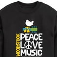 thumbnail image 3 of Woodstock - Peace, Love, Music - Toddler & Youth Crewneck Fleece Sweatshirt, 3 of 5