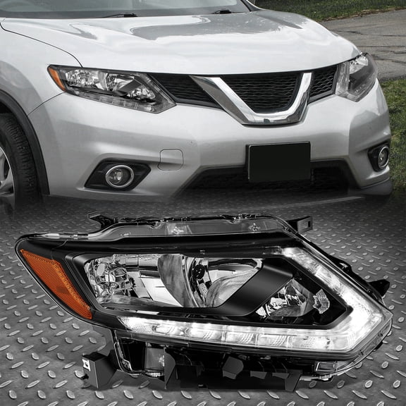 Nuvision for 14-16 Nissan Rogue Passenger Right Side LED DRL Headlight Assembly