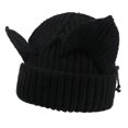 thumbnail image 5 of UTSJKR Savings Cat Ear Hat Cute Beanie Hat Knit Skull Cap Ski Hat Warm Funny Hat Knit Beanie Hats Wool Cap Warm Slouchy Crochet Hat Black, 5 of 8