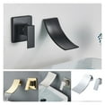 thumbnail image 2 of Matte Black/Chrome Bathroom Faucet Wall Mounted Waterfall Basin Faucets Washing Basin Taps Cold Water Mixer Tap, 2 of 7