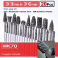 thumbnail image 2 of 20PCS Carbure de Tungstène Point Rotatif Burr Die Meuleuse Tige Ensemble 3*3mm & 3*6mm, 2 of 5