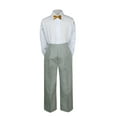 thumbnail image 2 of 3PC Shirt Gray Pants Bow tie Set Baby Boy Toddler Kid Formal Suit Sm-7, 2 of 4