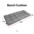 thumbnail image 2 of Patio Bench Cushion, Moon Mist, 48”W, 2 of 8