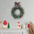 thumbnail image 6 of Yhmxh Christmas Wreath for Front Door Christmas Red Artificial Berries Wreath with Bow, 32cm/12.5in Xmas Wreath Christmas Party Wreath for Cabinet Wedding Window Home Wall Indoor Decor, 6 of 6
