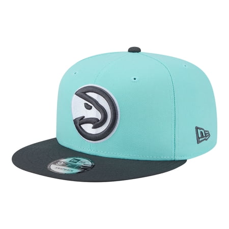 Men s New Era Turquoise/Charcoal Atlanta Hawks Color Pack Two-Tone 9FIFTY Snapback Hat