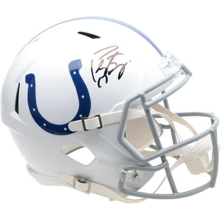 Peyton Manning Hand Signed - Peyton Manning Indianapolis Colts Autographed Riddell Speed Replica Helmet - Fanatics Authentic Certified