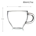 thumbnail image 2 of 4PCS 2.7oz Espresso Cup Creative Double Wall Espresso Glass Coffee Glass, 2 of 10