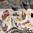 thumbnail image 6 of Farmhouse Rooster Cloth Napkins, Vintage Watercolor Flowers Black Plaid Washable and Reusable Dinner Napkins Set of 2, Table Napkin for Kitchen Party Birthday Wedding Hotel Housewarming 20"x20", 6 of 9