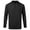 Black_001, variant on Domuza Men's Casual Knit Polo, Long Sleeve Button Collar Sweater, Lightweight Solid Color Top for Office Daily Black 3XL