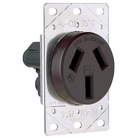 Pass and Seymour 3890 Straight Blade Power Range Receptacle 50A 125/250V