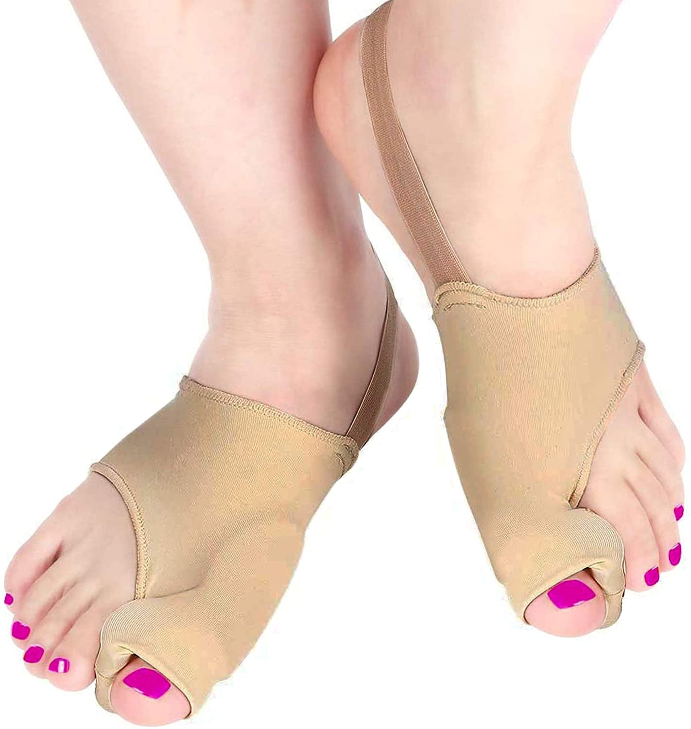 Bunion Corrector and Orthopedic Pain Relief Gel Pad Toe Separator Cushions Hammer Toe, Overlapping Toe, Improves Toe Realignment for Men and Women with Heel Band Medium