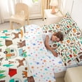 thumbnail image 5 of Catabedysis Cartoon Camping 7-Piece Twin Bedding,Wildlife Camper Print Bedding Comforter Set For Boys,Multicolor,Colorful Stars Reversible, 5 of 7