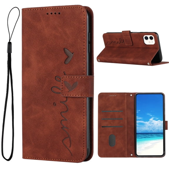 Allytech Suited for Apple iPhone 16 Plus Case Cover,PU Leather Flip Holder ID Credit Card Slots Magnetic Closure Folio Wallet Shockproof Dustproof Protective Phone Case,Brown