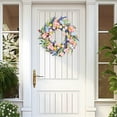 thumbnail image 6 of Spring Wreaths for Front Door, Spring Summer Colorful Flower Wreath for Front Door, Wild Flowers Wreath for Home Decor, Colorful Wild Flowers with Green Leaves for Everyday, 45cm, 6 of 9