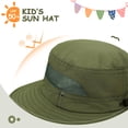 thumbnail image 4 of Zando 2 Pcs Kids Sun Hats Outdoor Wide Brim Fishing Hat for Kids Sun Protection Kids Bucket Hat for Camping Hiking, 4 of 7