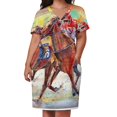 thumbnail image 3 of Vestido de carreras de pura sangre con bolsillos sueltos, vestidos de verano para mujer, ropa de mujer para verano 2025, 3 of 7