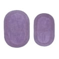 thumbnail image 5 of Home Weavers Double Ruffle Collection 100% Cotton Non-Slip Bathroom Rug Set Machine Washable Bath Rug-21"x34", Bathroom Rug- 24"x40", Purple Color 2 Piece Bath Rug set, 5 of 9