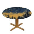 thumbnail image 3 of JRXY The Dazzling Stars and Dreamy Night Sky Round Tablecloth White, 3 of 8