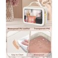 thumbnail image 3 of Bolsa de maquillaje Soimeat Clear Impermeable Transparente Beige, 3 of 7