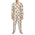 thumbnail image 3 of Disketp Squirrel Playing for Pajamas Set Long Sleeve Sleepwear Mens Button Down Nightwear Pj Sets-XX-Large, 3 of 7