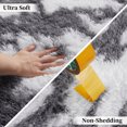 thumbnail image 4 of Assaile Abstract Gray & White 6*9ft Plush Textured Dot Area Rug  Rectangle Long Pile Polyester Machine Washable for Lounge, Study, Bedroom, 4 of 7