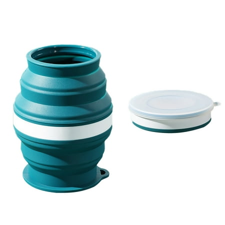 

SOAOUN Water Cup 350ML Anti-scald with Lid Practical Silicone Folding Water Cup