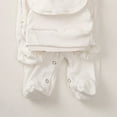 thumbnail image 4 of Ketyyh-chn99 0-3 Months Baby Boy Clothes Newborn Baby Layette Gift Set for Baby Boys 2 Short-Sleeved Jumpsuits+Long-Sleeved Jumpsuit+Pants+Bib+Hat 6PCS Size for 6-9 Months,White, 4 of 5
