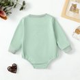 thumbnail image 3 of KIMI BEAR Newborn Baby Girls Bodysuits Solid Color Long Sleeves Rompers Baby Girls Clothes Fall Light Green 6-12 Months, 3 of 7