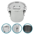 Axio Stainless Steel Milk Bucket Metal Seal Bucket with Carry Handle