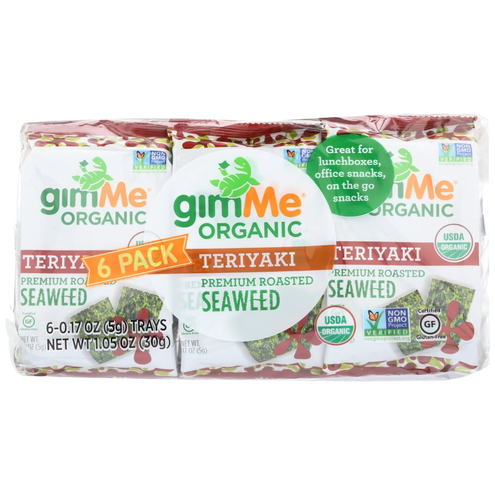 Gimme Seaweed Snacks Organic Seaweed Snack Teriyaki , 6/.17 Oz