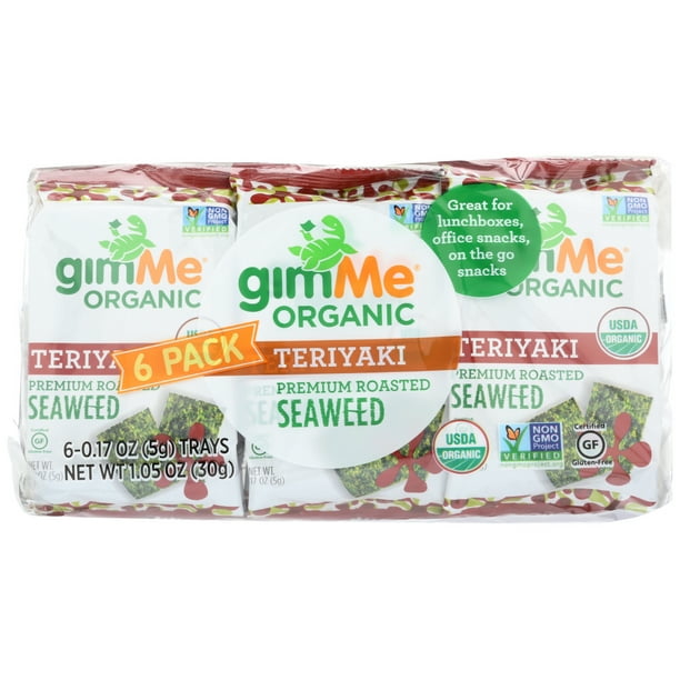 Gimme Seaweed Snacks Organic Seaweed Snack Teriyaki , 6/.17 Oz