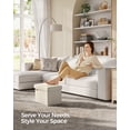 thumbnail image 2 of SONGMICS Small Folding Storage Ottoman Bench, Ottoman with Storage, Foot Rest Stool, 286 lb Capacity, Cream White, 2 of 6