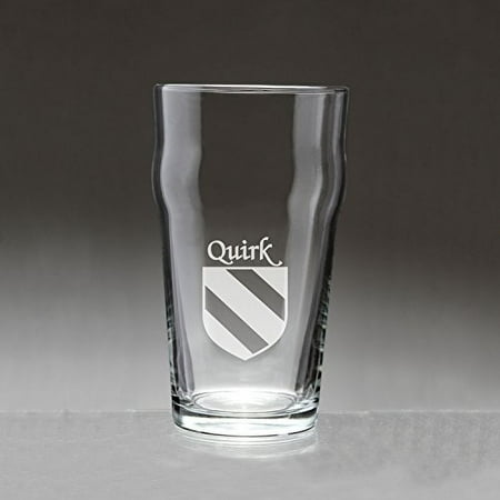

Quirk Irish Coat of Arms Pub Glasses - Set of 4 (Sand Etched)