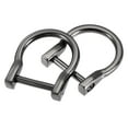 thumbnail image 1 of Unique Bargains Anneaux en D en Forme de U 23mm en Alliage de Zinc Électroplaqué Noir 2 Pack, 1 of 5