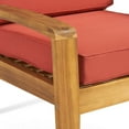 thumbnail image 6 of GDF Studio Parma Outdoor Acacia Wood 8 Seater Chat Set with Cushions, Teak and Red, 6 of 11