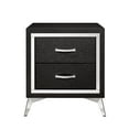 thumbnail image 6 of New Classic Furniture Huxley 2-Drawer Solid Wood Nightstand in Black, 6 of 6