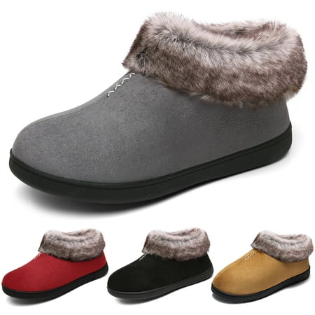 

Mishansha Women Memory Foam Slippers Booties Winter Warm House Shoes
