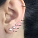 thumbnail image 2 of Pendientes de tuerca de plata 925 para mujer, hipoalergénicos, 2 of 6