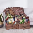 thumbnail image 4 of Throw Blanket for Couch - Bottle Glass Red Wine Soft Comfy Lightweight Cozy Warm Throw Blanket, Fuzzy Plush Flannel Blanket & Throws for Sofa and Bed All Season, 4 of 8