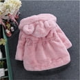 thumbnail image 2 of Toddler Girls Winter Fleece Coat Kids Hooded Faux Fur Jacket Baby Warm Outwear, 2 of 5