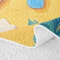 thumbnail image 5 of Manfei Sea Beach Flip Flops Quilt King,Beautiful Plant King Coverlet Set,Pink Blue,3pcs, 5 of 7