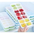 thumbnail image 2 of 2-Pack - Ice Cubes - Ice Cube Box/Ice Tray with Lid - 14 Squares with Lid Single Pack Blue, 2 of 5