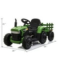 thumbnail image 3 of TOBBI 12V Kids Ride On Tractor with Trailer Electric Battery Powered Ride on Toy W/ LED Lights,Dark Green, 3 of 10