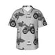 thumbnail image 1 of Balery Gray Tractor Camisas hawaianas de manga corta para hombre, camisas playeras de corte holgado, camisas de vacaciones con botones,Medium, 1 of 7